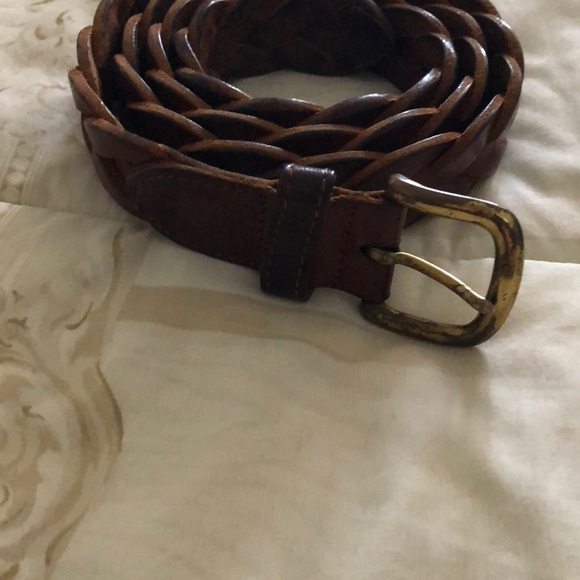 Men’s Eddie Bauer Tan Woven leather belt - Picture 3 of 9
